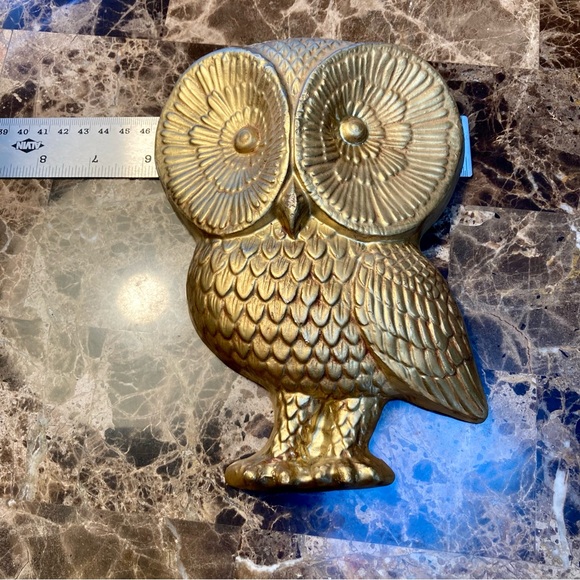 Vintage Chalkware Owl Wall Hanging - Picture 13 of 13